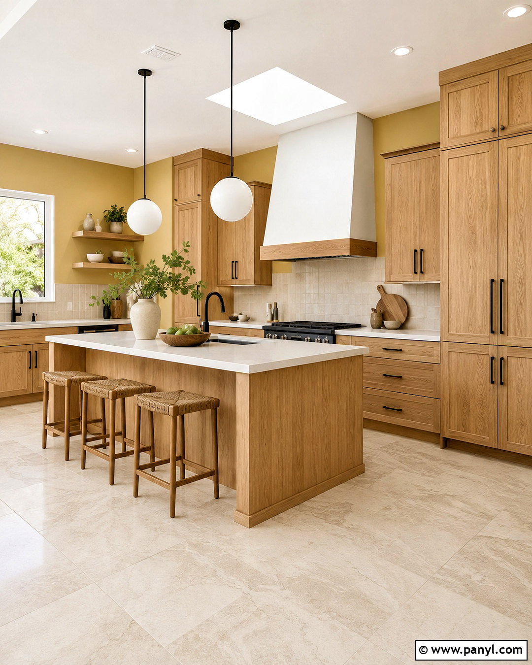 Natural Oak Kitchen Cabinets With Yellow Walls - 20 What Color Kitchen Cabinets Go With Yellow Walls