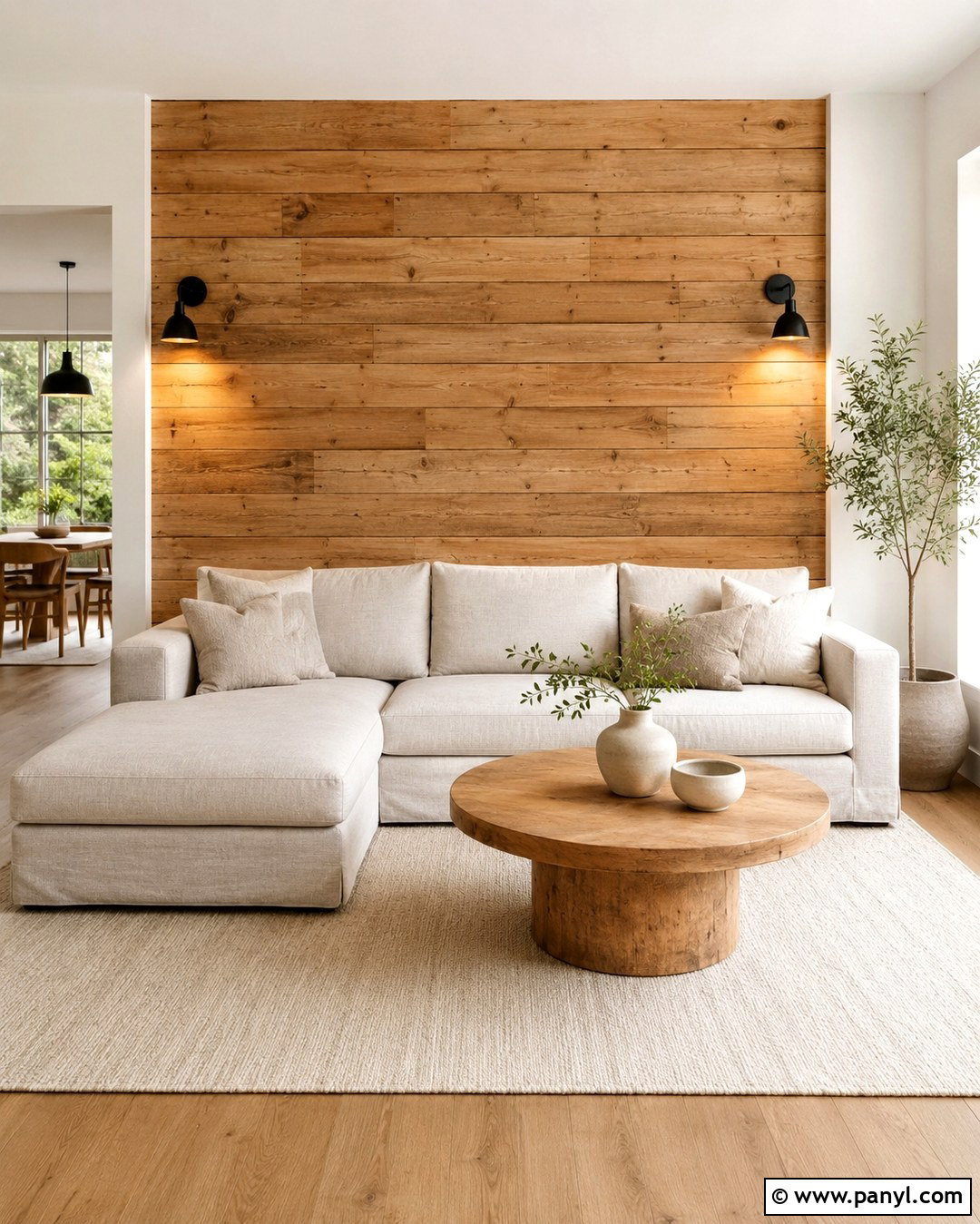 Natural Oak Pallet Wall - 20 Pallet Wall Stain Colors