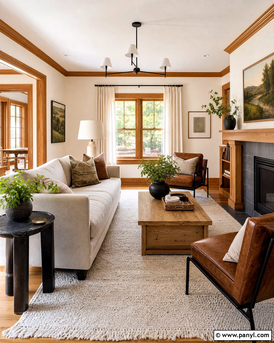 Natural Oak Trim Living Room - 20 natural wood trim interior ideas