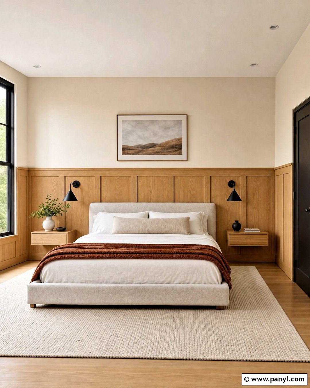 Natural Oak Wainscoting Bedroom - 20 modern wainscoting ideas