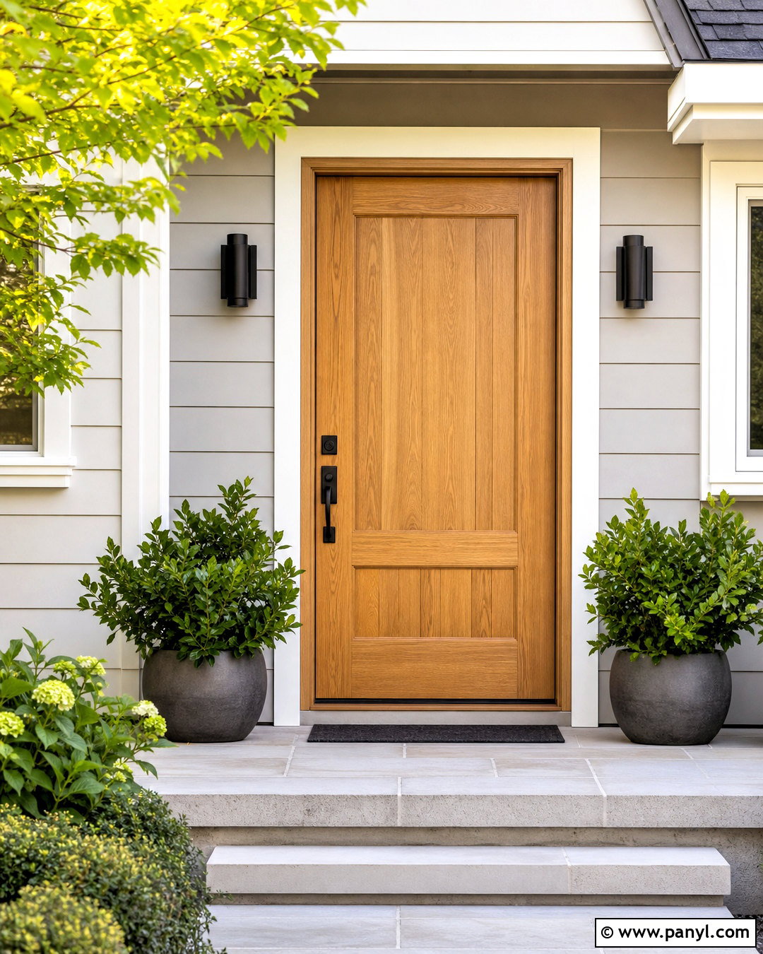 Natural Oak Wooden Door - 20 wooden door colour ideas