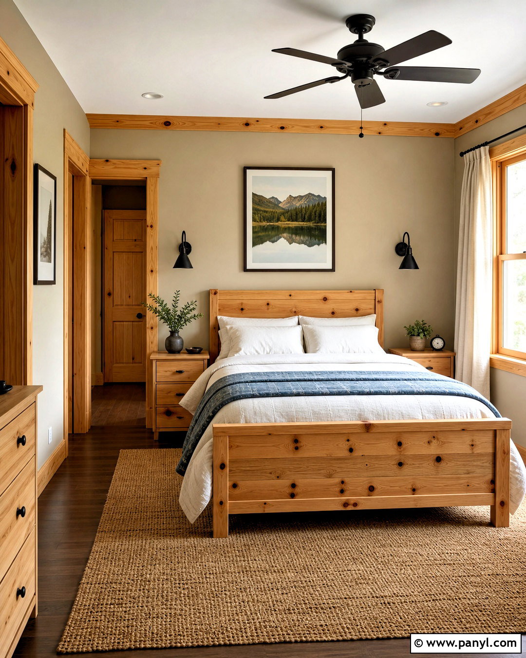 Natural Pine Trim Bedroom - 20 natural wood trim interior ideas