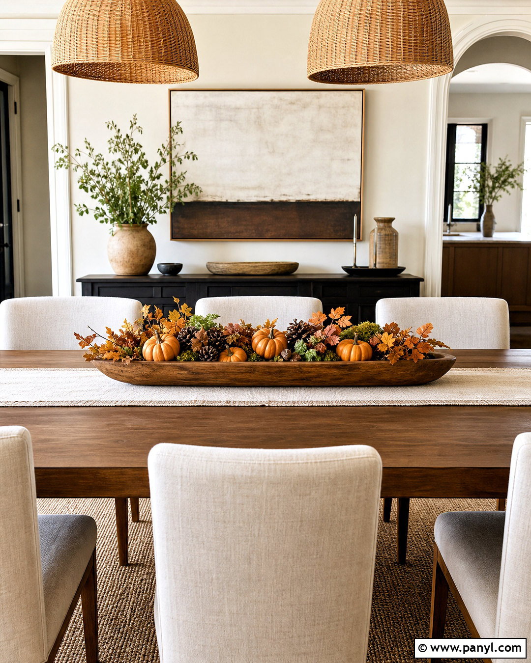 Natural Seasonal Table Centerpiece - 20 table centerpieces for home ideas
