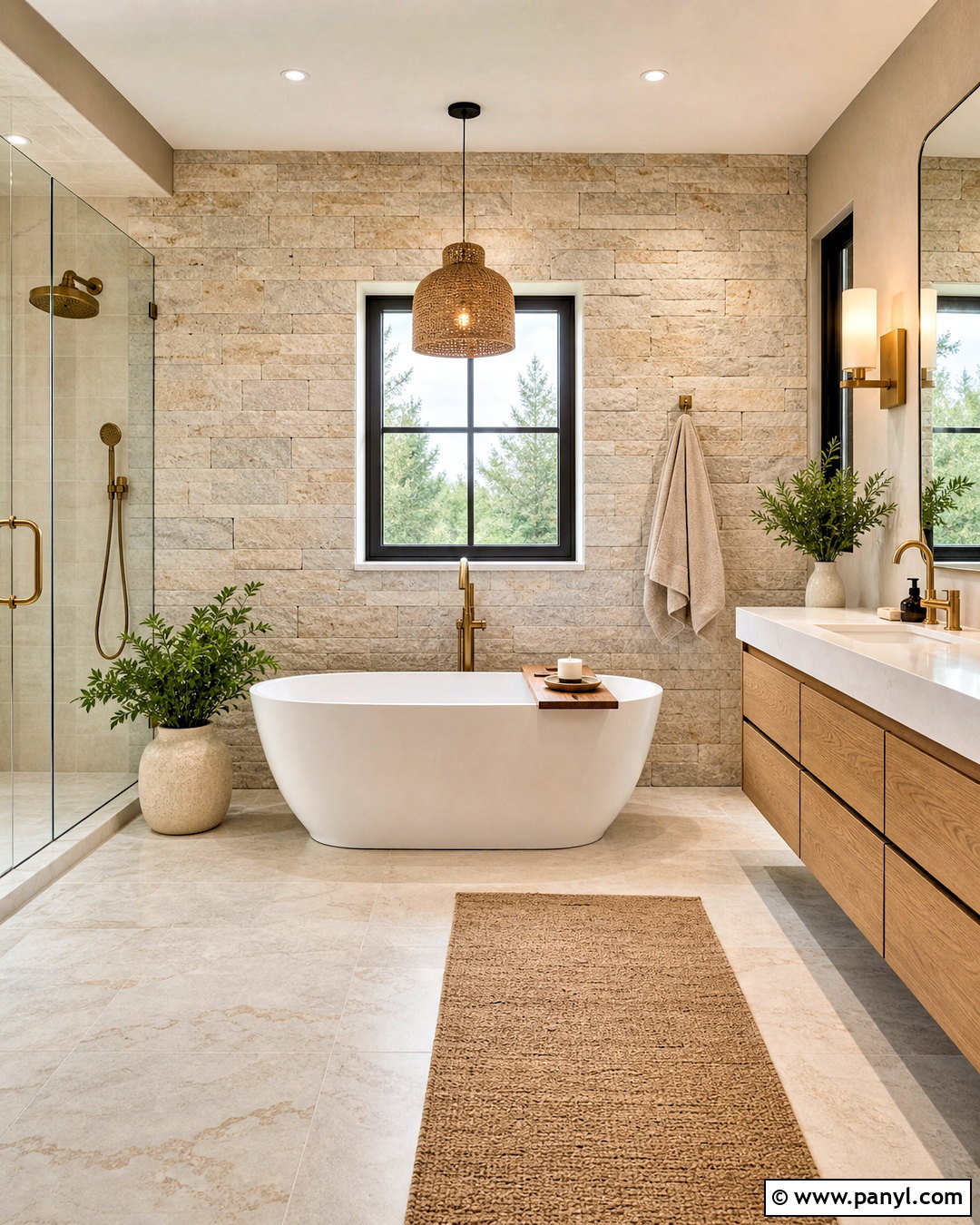 Natural Stone Bathroom Wall - 20 bathroom wall design ideas