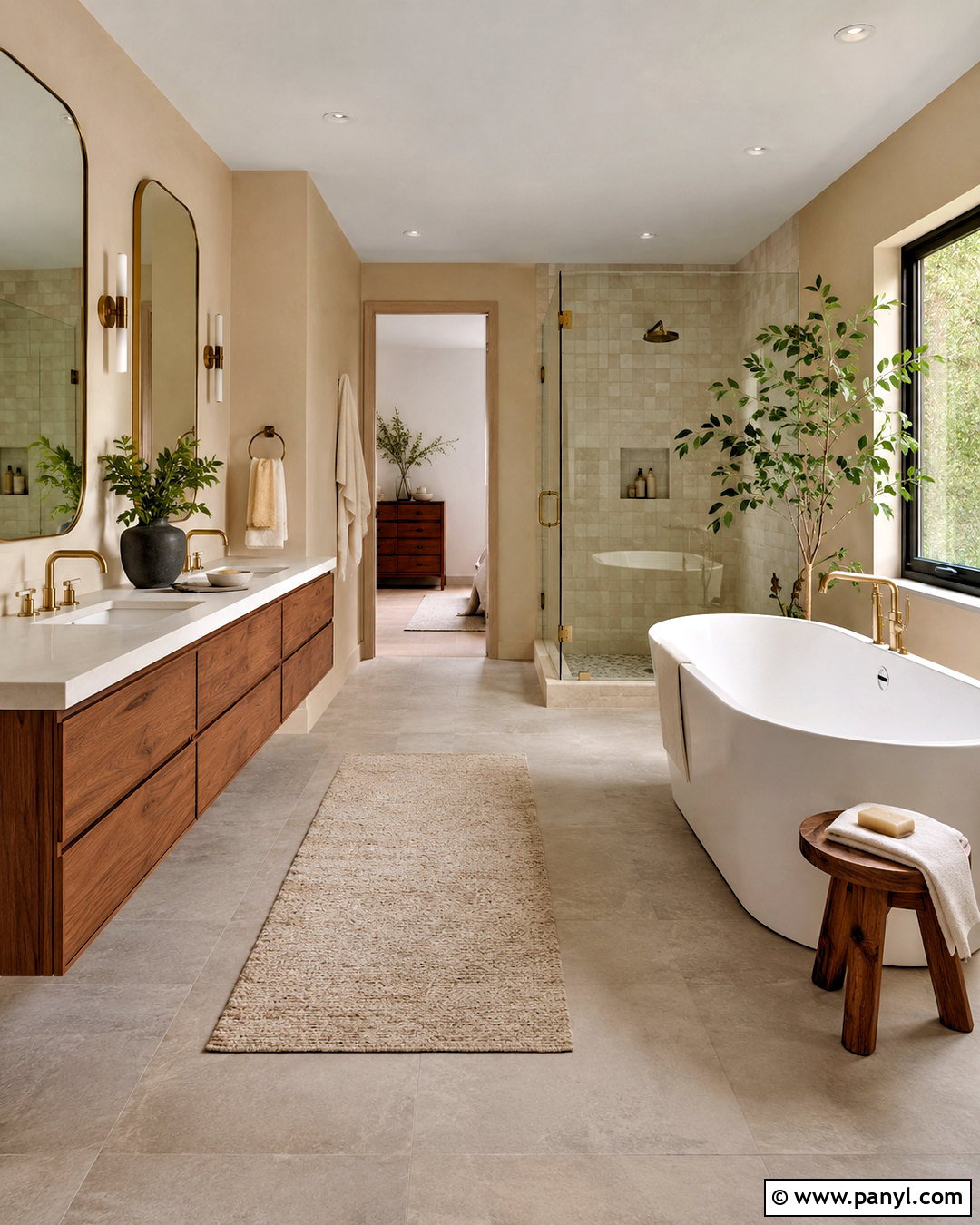 Natural Tan Bathroom With Walnut Vanity - 20 natural tan sherwin williams ideas