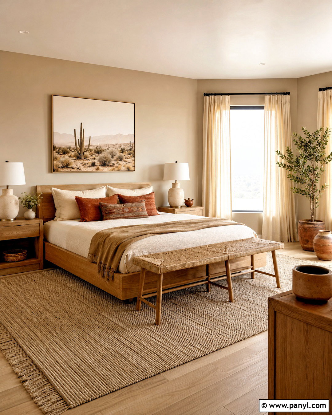 Natural Tan Bedroom With Terracotta Accents - 20 natural tan sherwin williams ideas