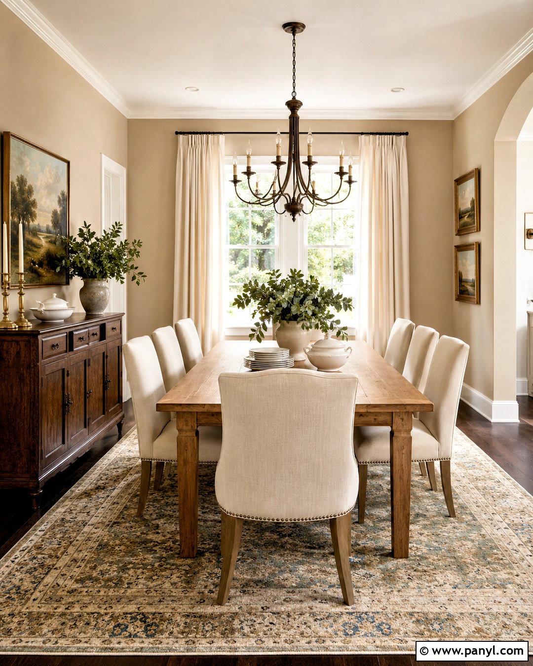 Natural Tan Dining Room With Wood Furniture - 20 natural tan sherwin williams ideas