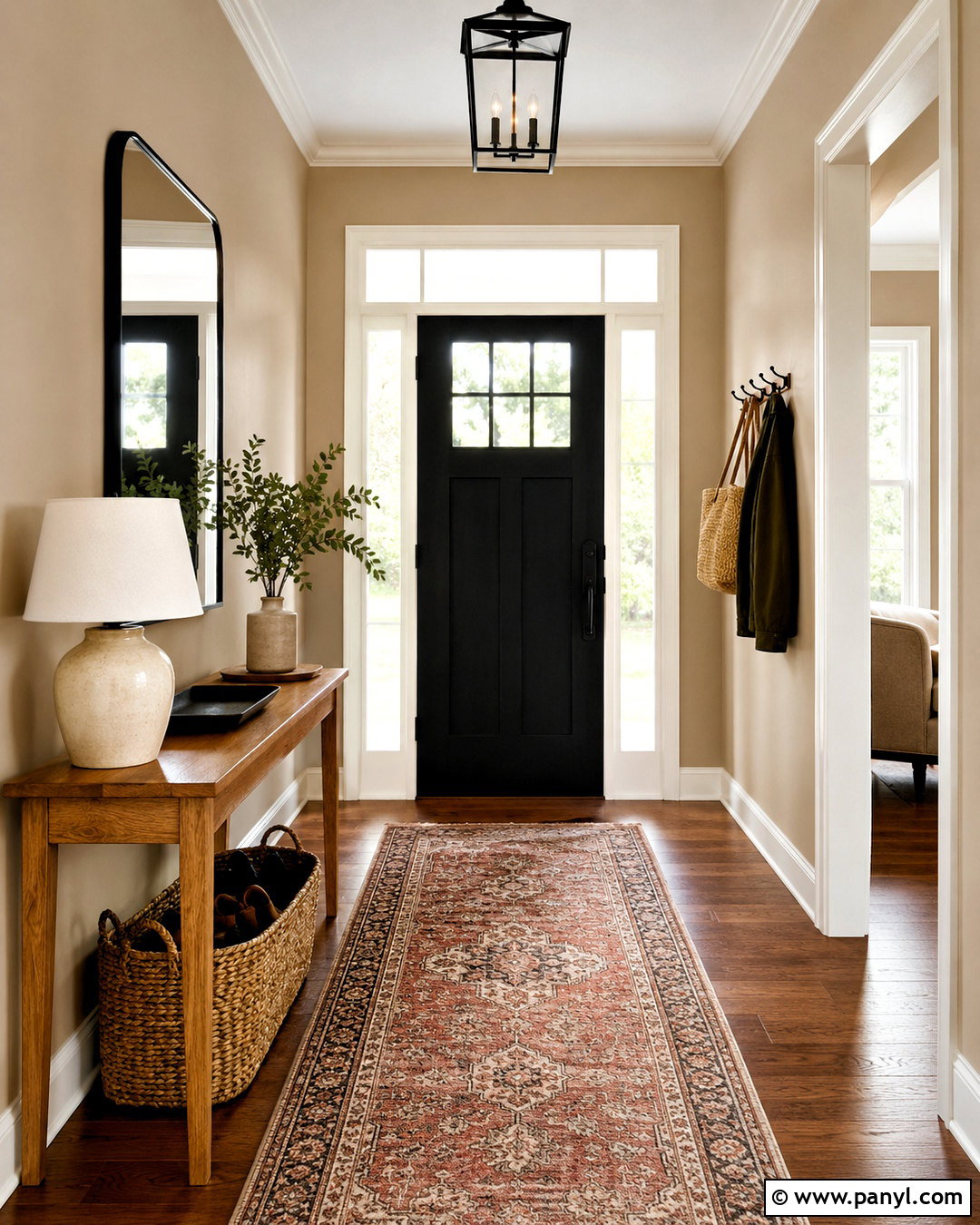 Natural Tan Entryway With Black Doors - 20 natural tan sherwin williams ideas