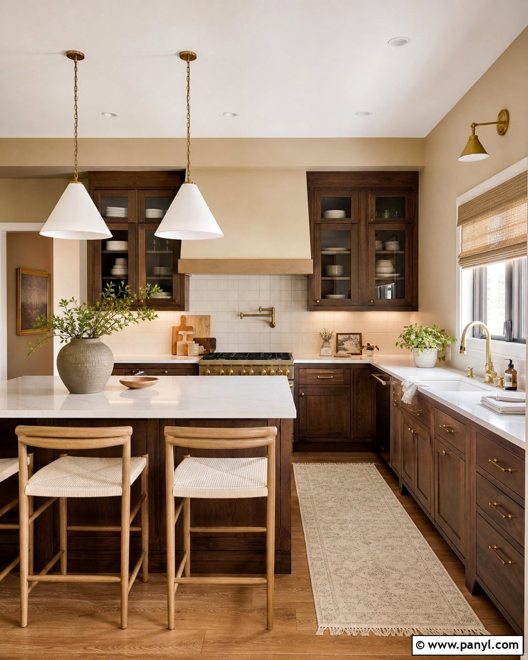 Natural Tan Kitchen With Dark Wood Cabinets - 25 Natural Tan Sherwin Williams Walls