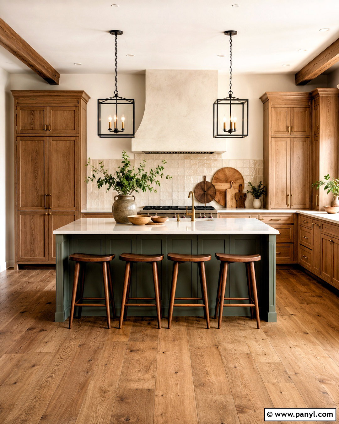 Natural Tan Kitchen With Green Island - 20 natural tan sherwin williams ideas