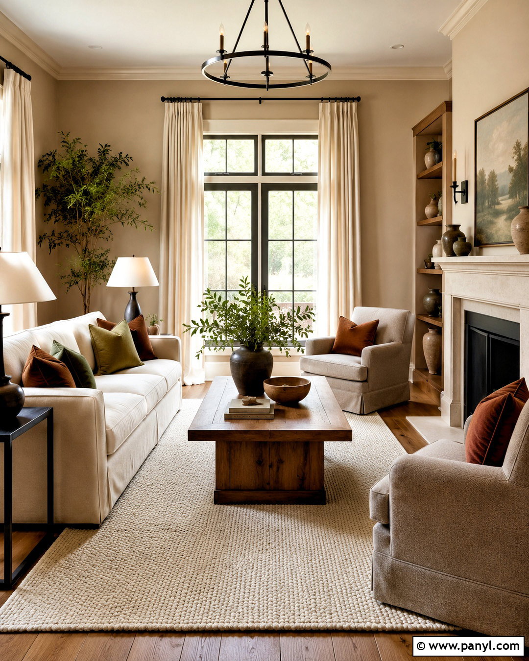 Natural Tan Living Room With Cream Furniture - 20 natural tan sherwin williams ideas