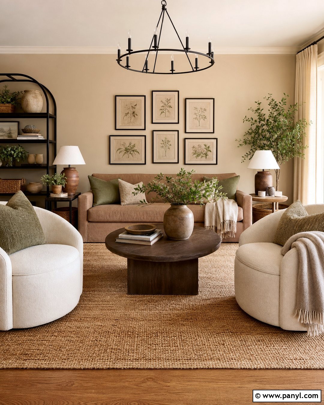 Natural Twine Living Room - 20 Behr Wall Colors For Living Room Ideas