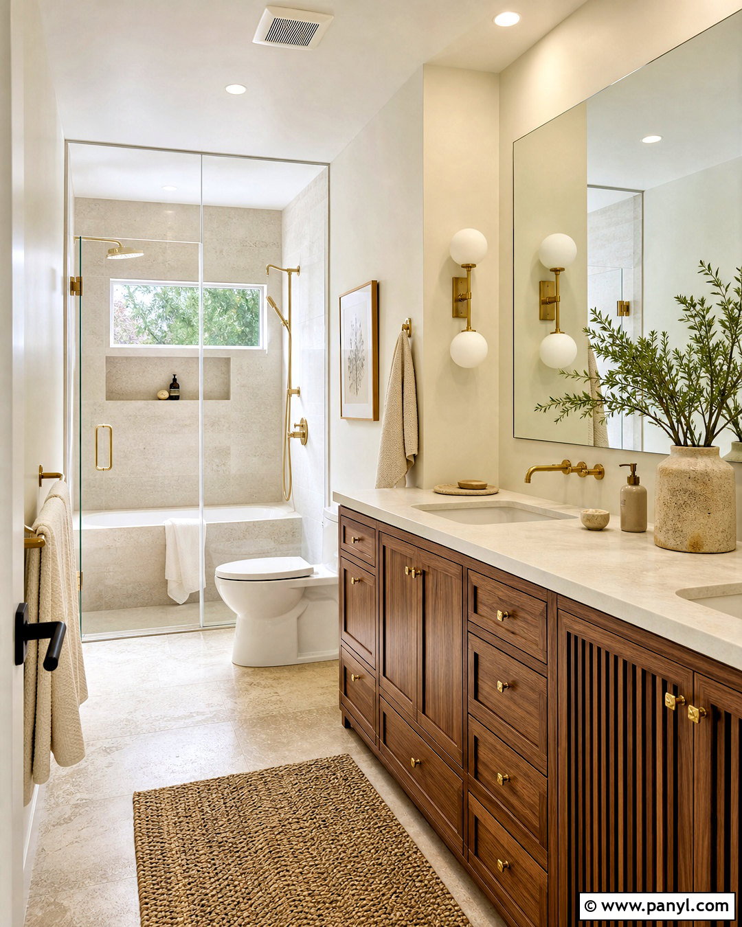 Natural Walnut Bathroom Cabinets - 20 bathroom cabinet color ideas