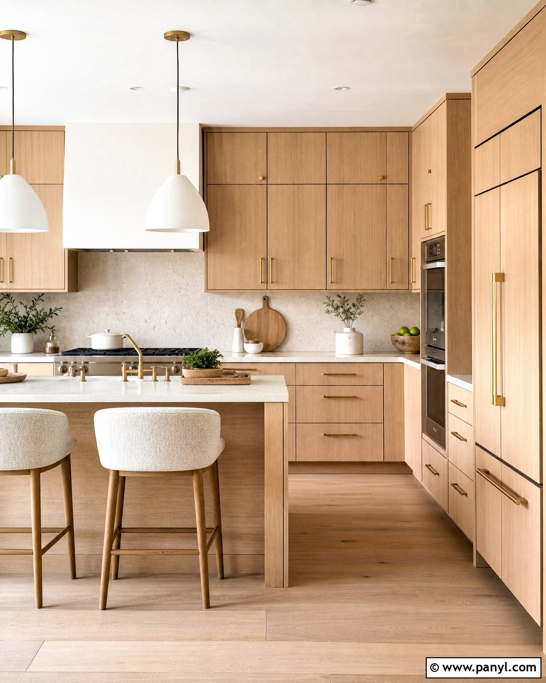 Natural White Oak Kitchen Cabinets - 20 kitchen cabinet color ideas