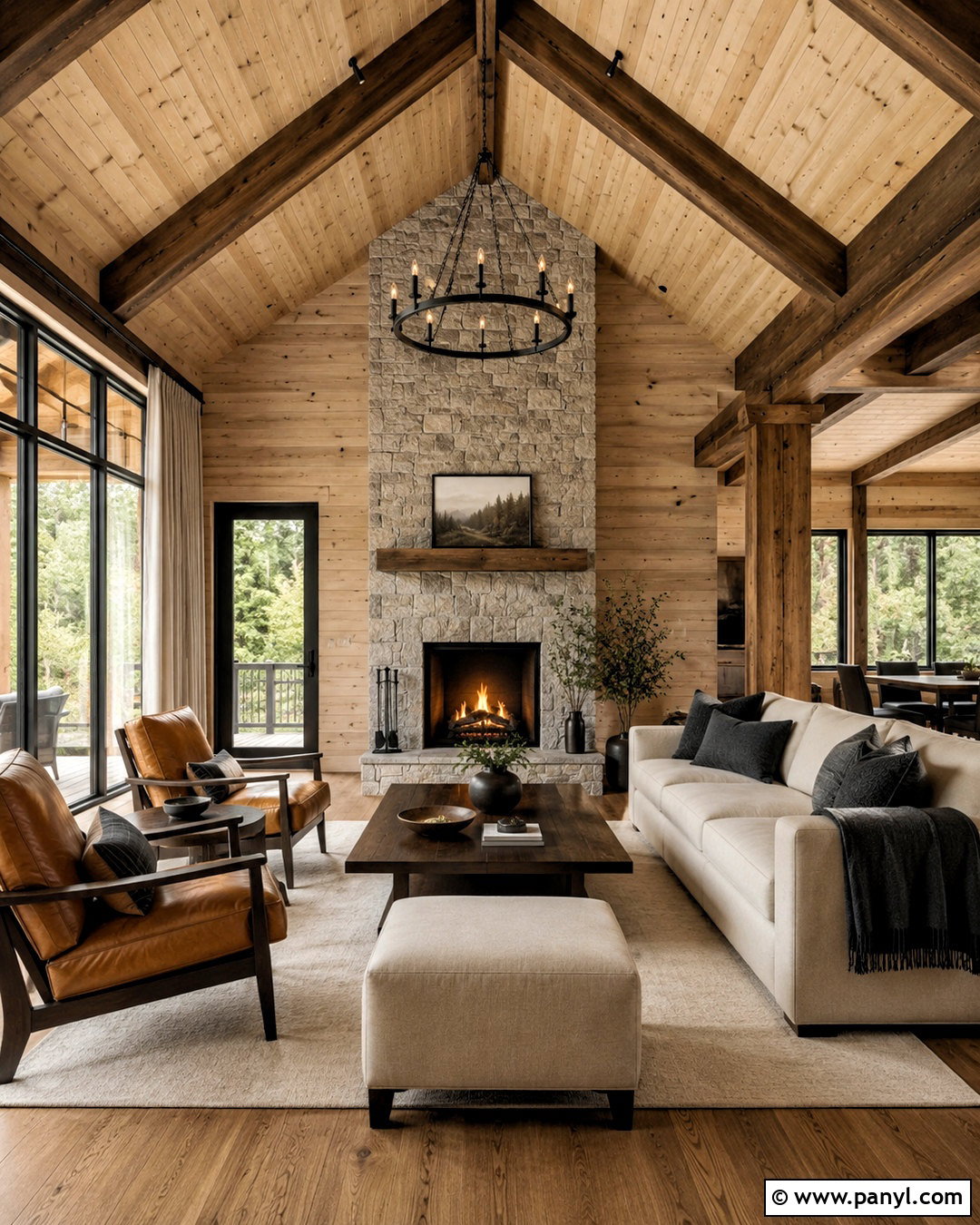 Natural Wood Cabin Color Scheme - 20 cabin color schemes