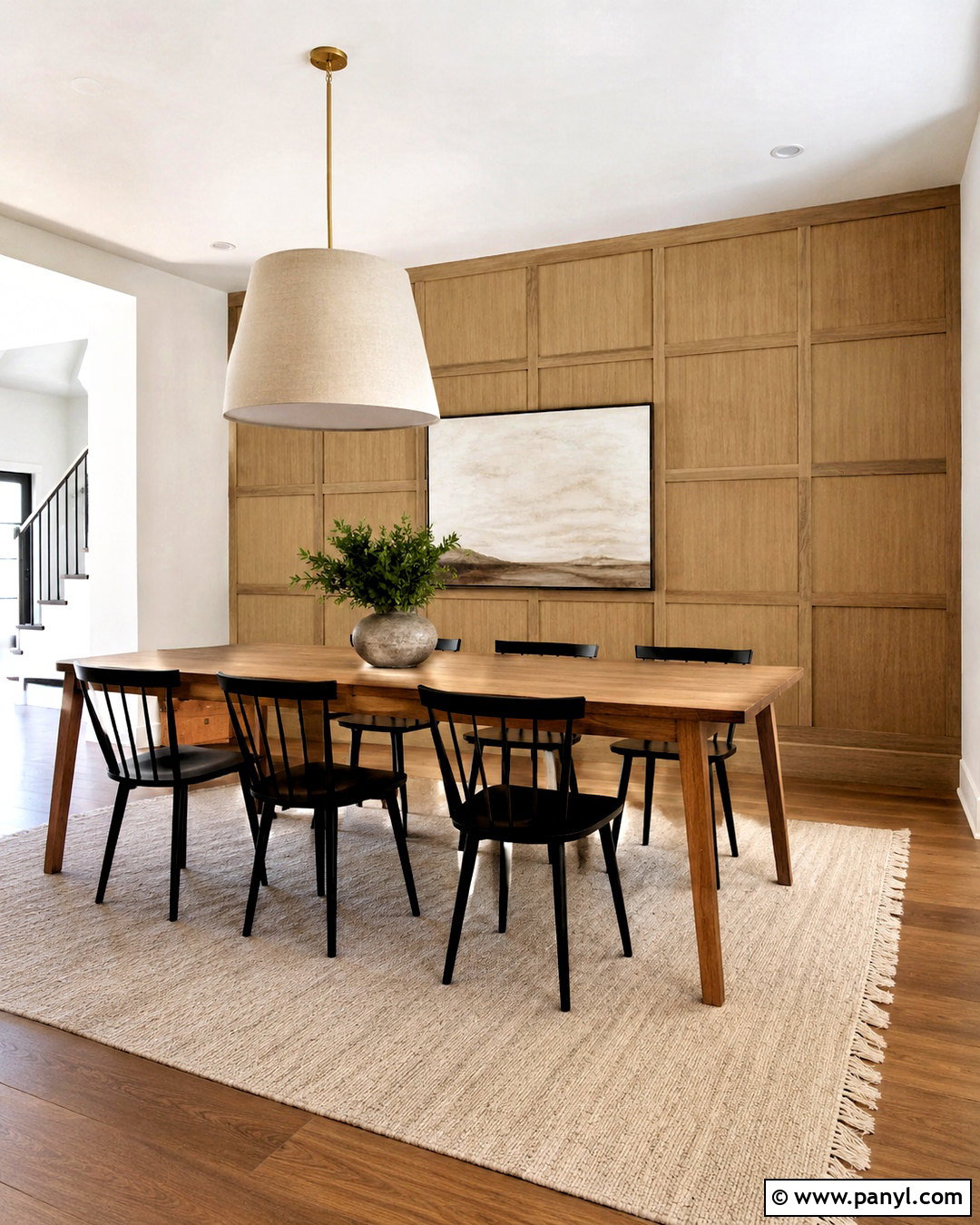 Natural Wood Grid Accent Wall - 20 natural wood accent wall ideas