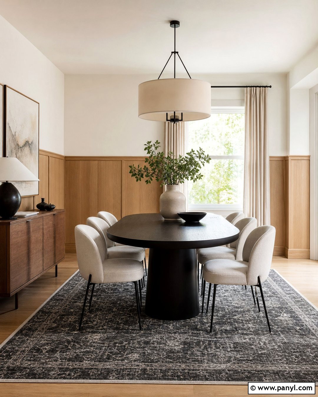 Natural Wood Half Wall With Warm White - 25 Half Wall Color Ideas