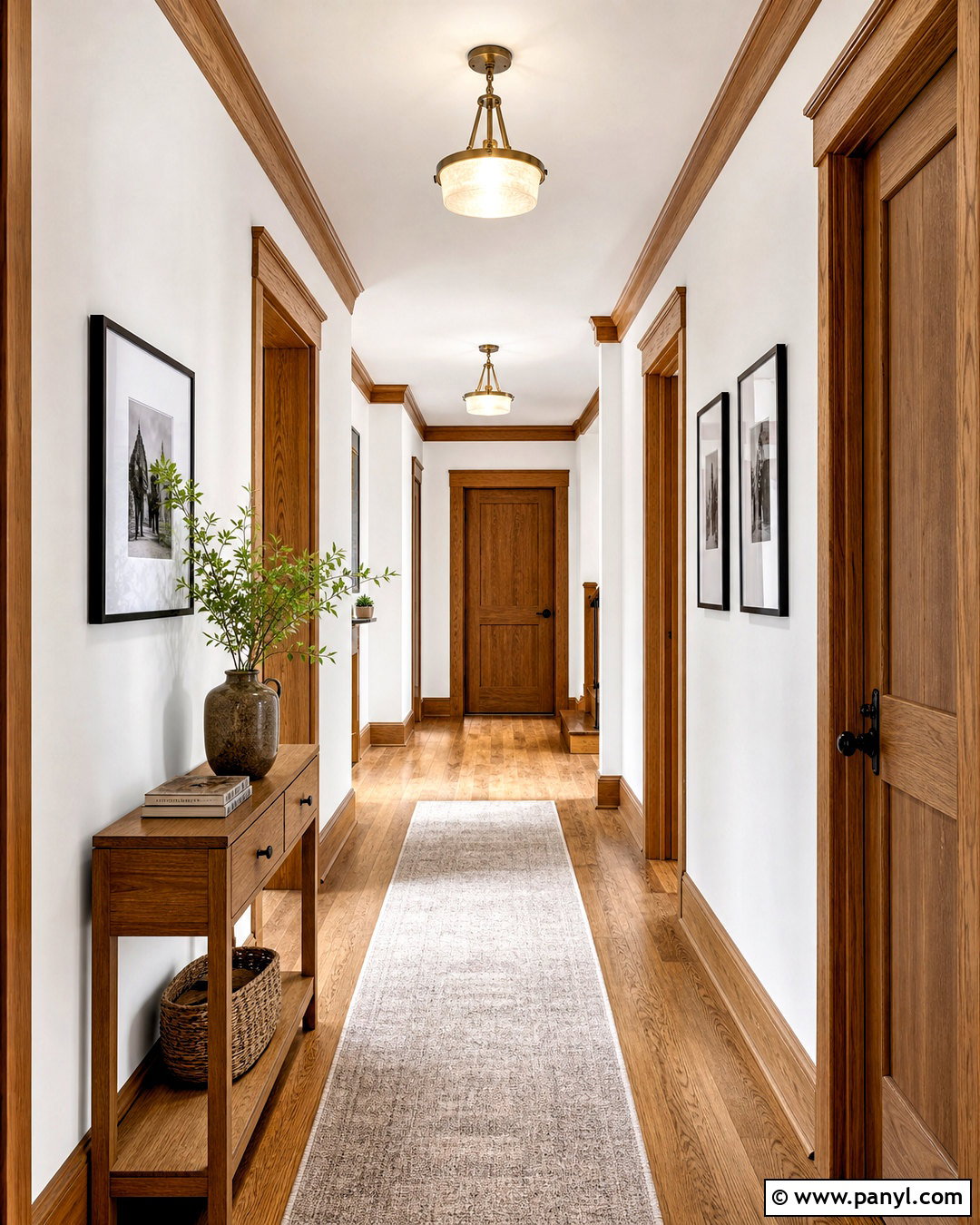 Natural Wood Trim Hallway - 20 natural wood trim interior ideas