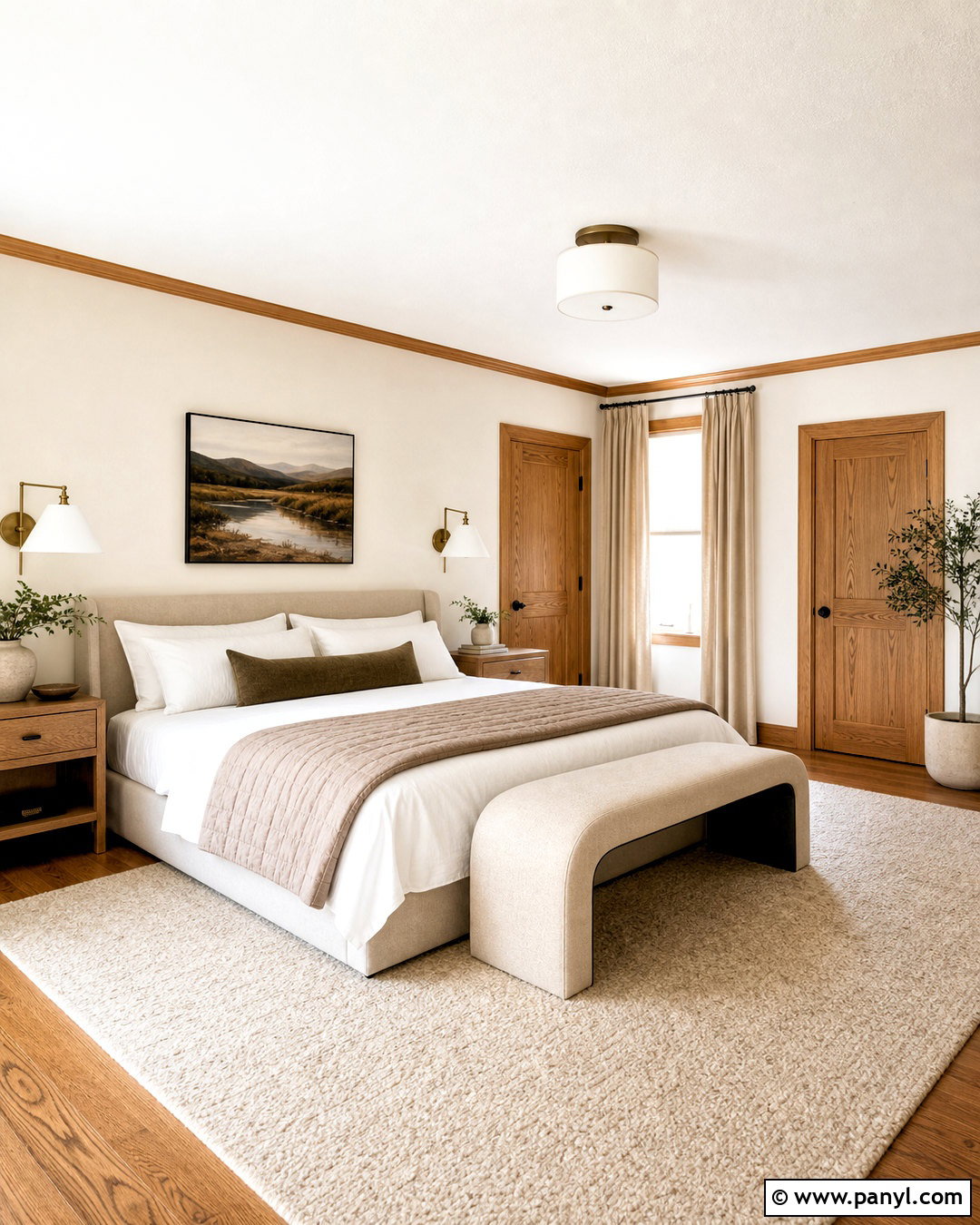 Natural Wood Trim Neutral Bedroom - 20 natural wood trim interior ideas