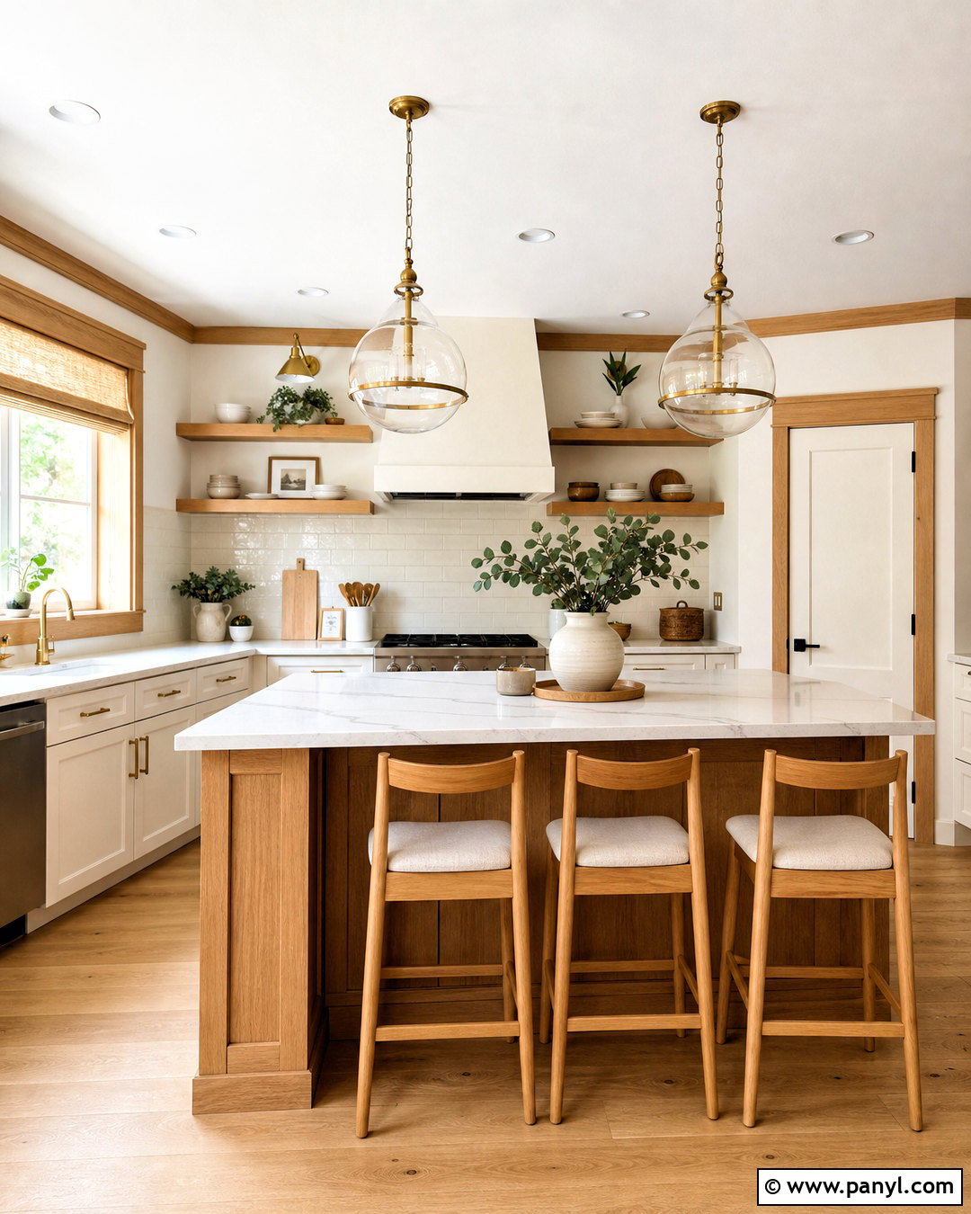 Natural Wood Trim White Kitchen - 20 natural wood trim interior ideas
