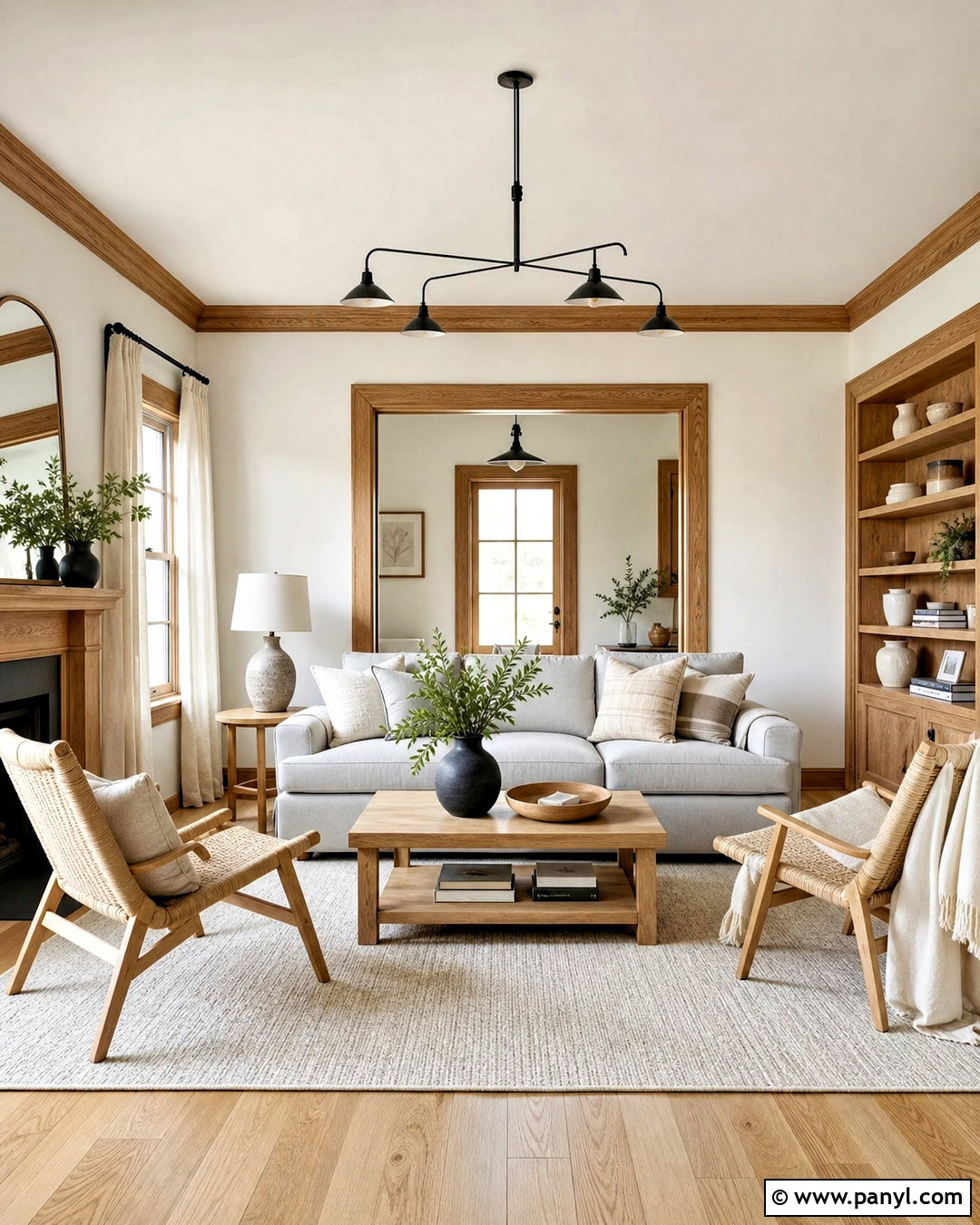 Natural Wood Trim With White Walls - 20 natural wood trim interior ideas