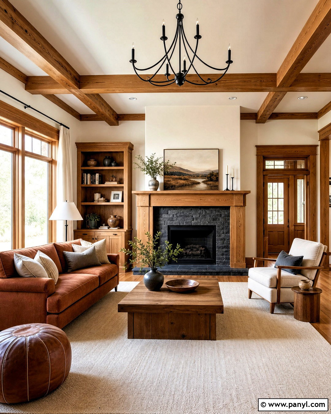 Natural Wood Trim - 20 trim colors interior ideas