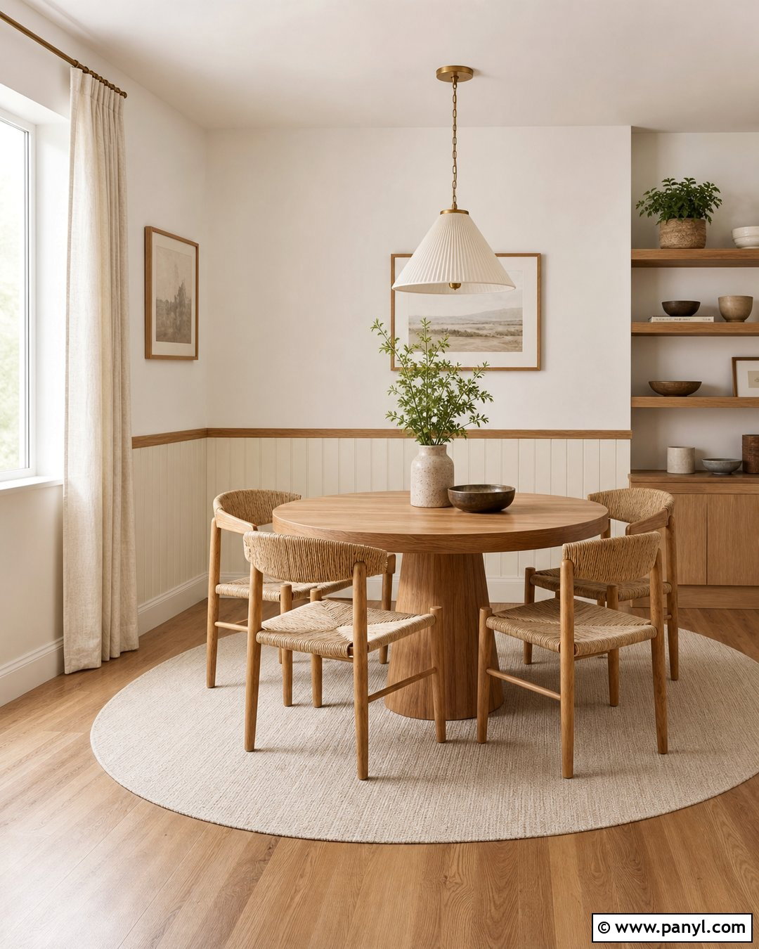 Natural Wood Wall Border - 20 Neutral Color Wall Border Ideas