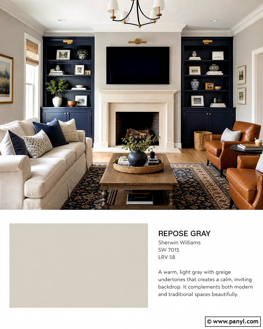 Naval Built-Ins With Repose Gray - 20 repose gray coordinating colors