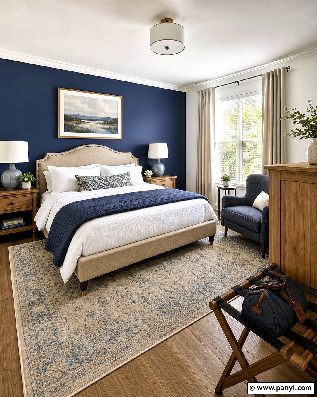 Navy Accent Wall Guest Bedroom - 20 navy accent wall bedroom ideas