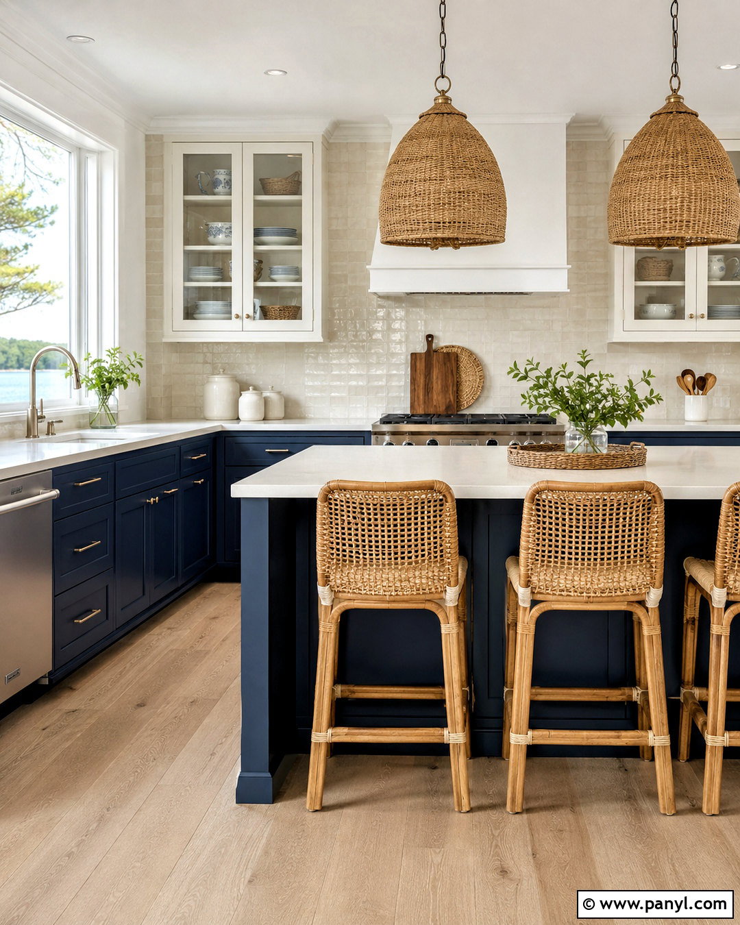 Navy And Cream Coastal Kitchen - 20 navy and cream kitchen ideas