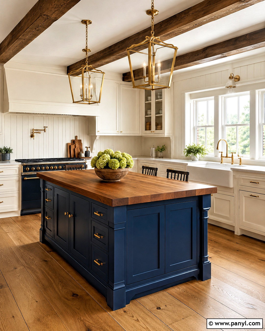 Navy And Cream Farmhouse Kitchen - 20 navy and cream kitchen ideas