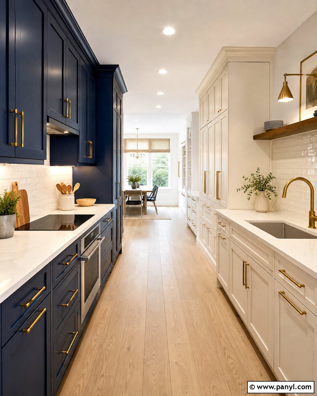 Navy And Cream Galley Kitchen - 20 navy and cream kitchen ideas