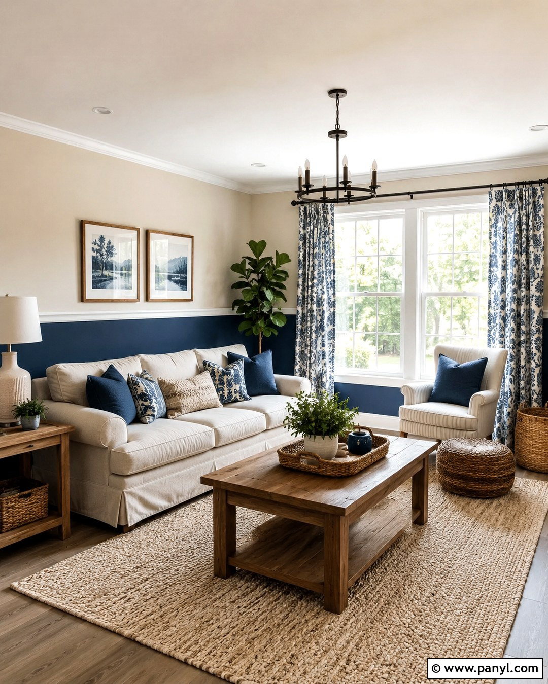 Navy And Cream Half Walls - 20 Navy And Cream Walls
