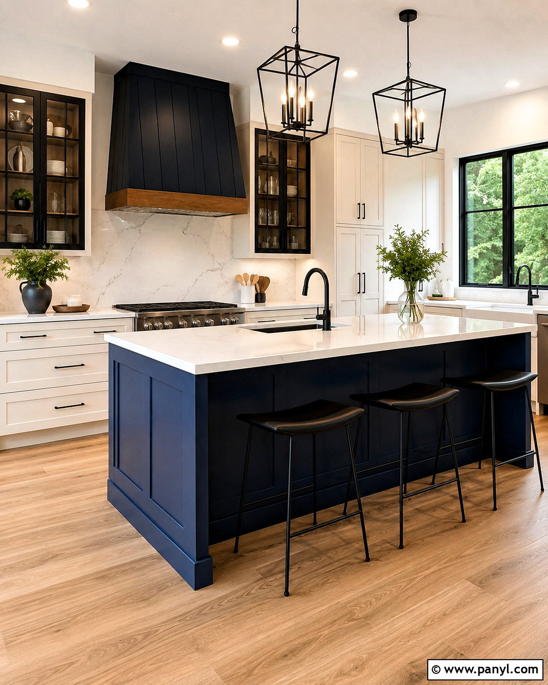 Navy And Cream Kitchen With Black Accents - 20 navy and cream kitchen ideas