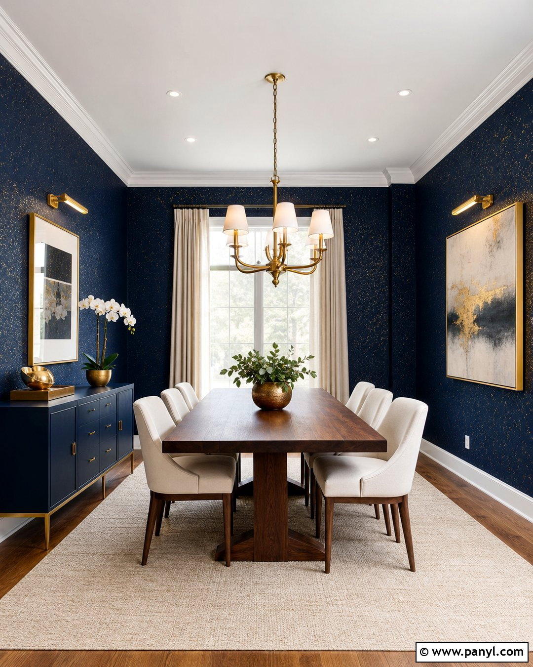 Navy And Gold Sparkle Paint Wall - 20 Gold Sparkle Paint For Walls