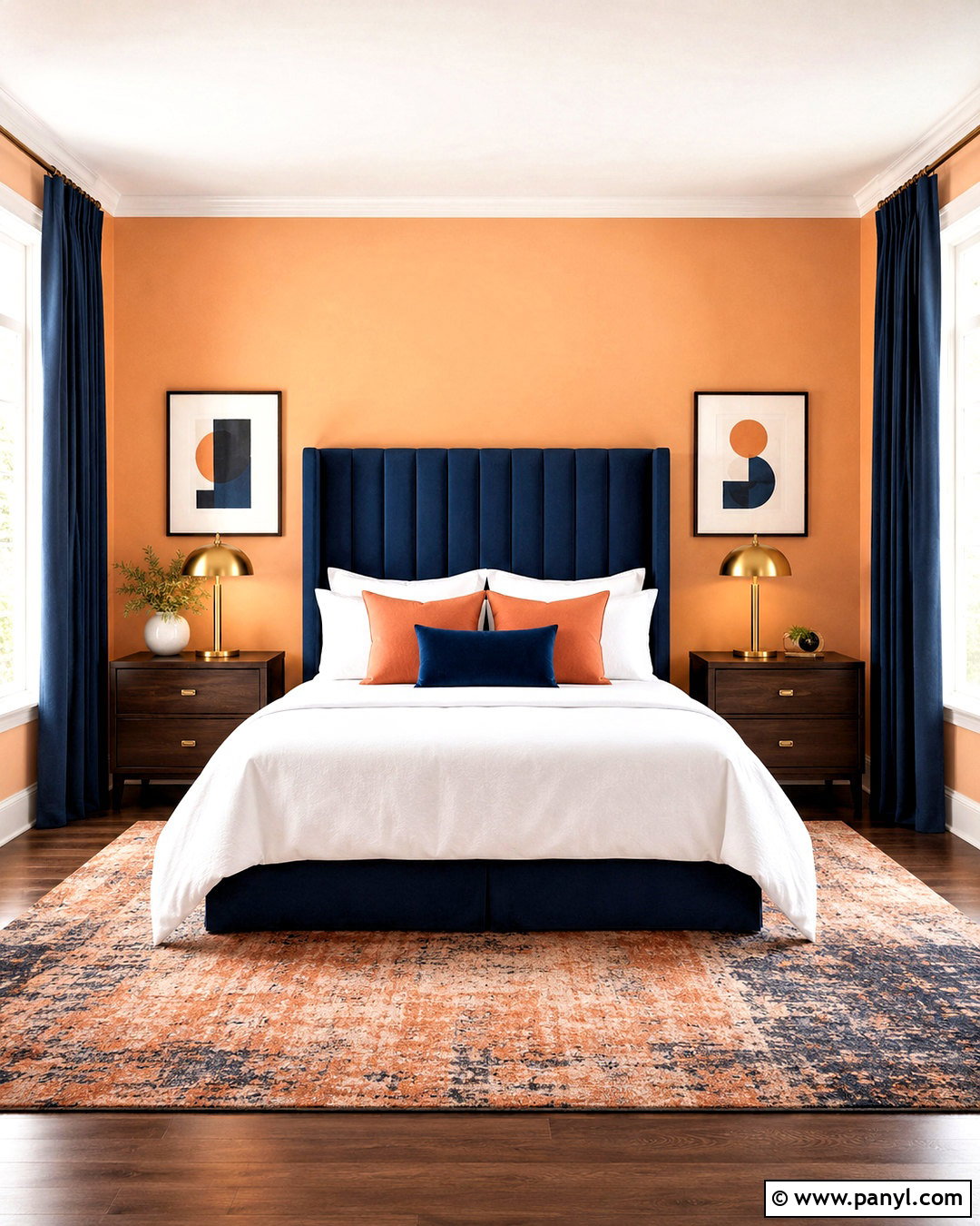 Navy And Light Orange Bedroom - 20 light orange bedroom ideas