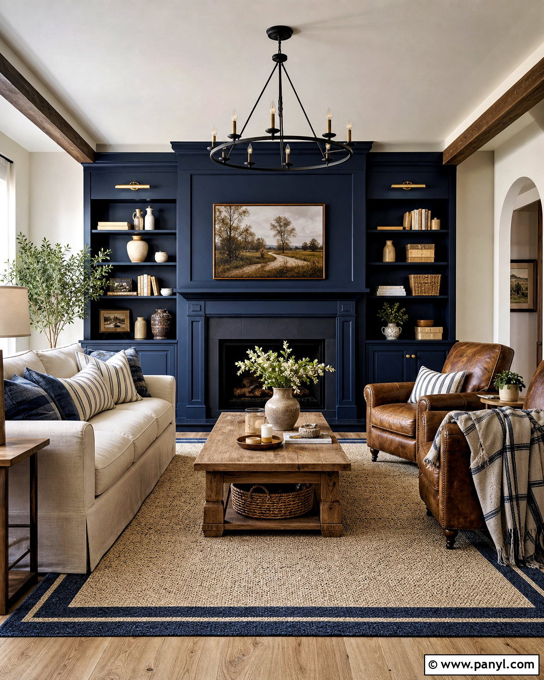 Navy And Linen Farmhouse Living Room Palette - 20 farmhouse color palette living room ideas