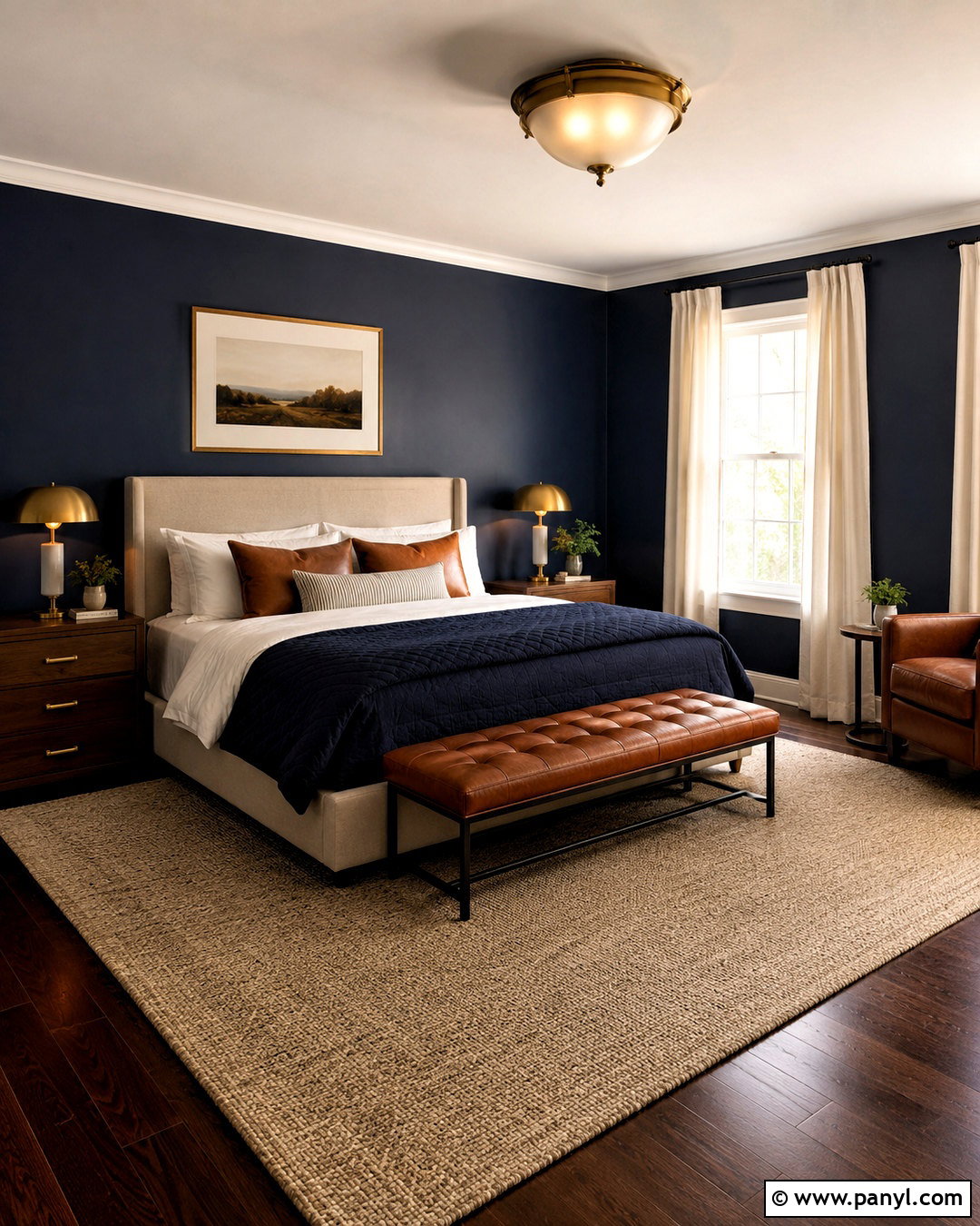 Navy And Oatmeal Bedroom Palette - 20 cozy bedroom color palette ideas