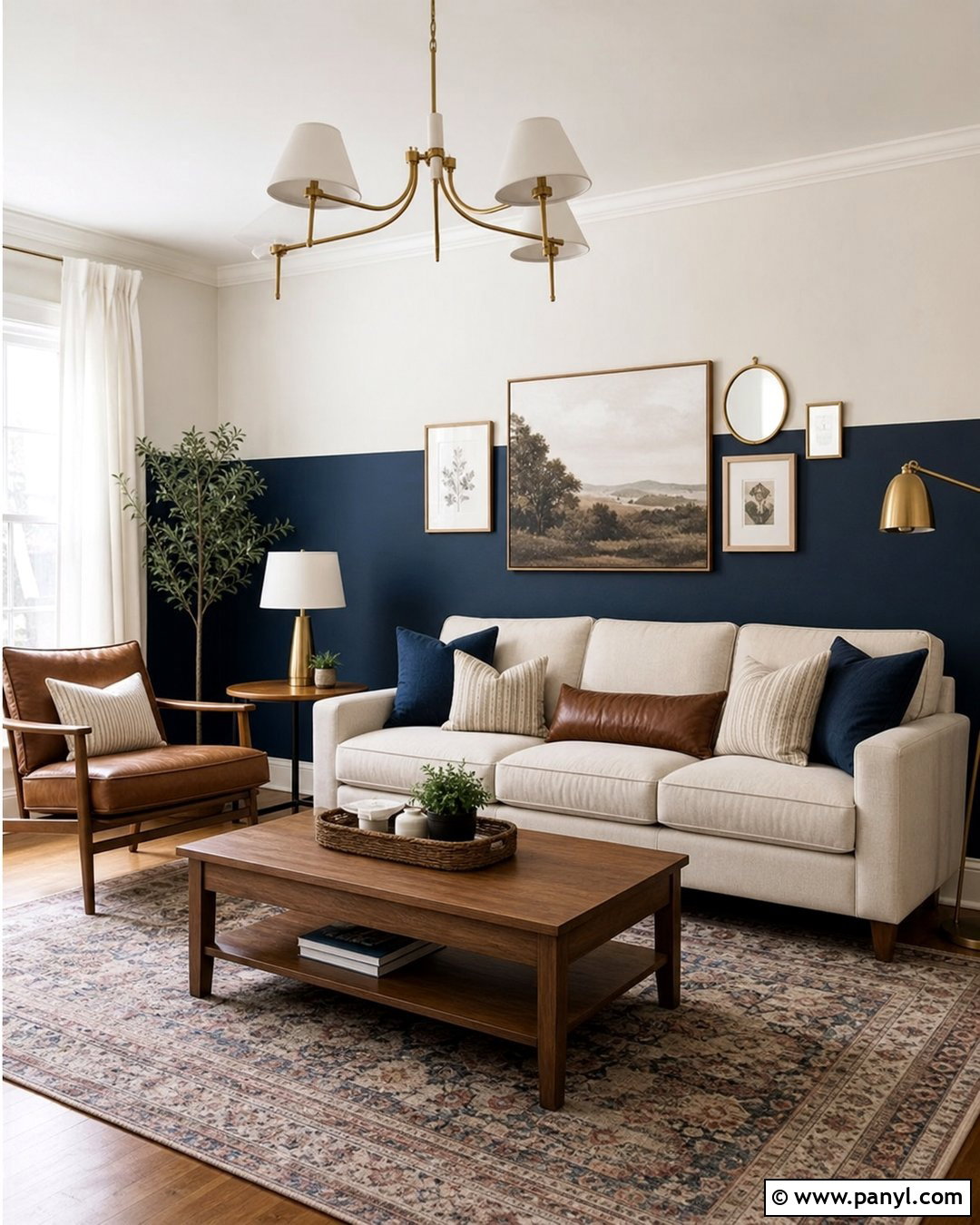 Navy And White Two Tone Walls - 45 two tone walls