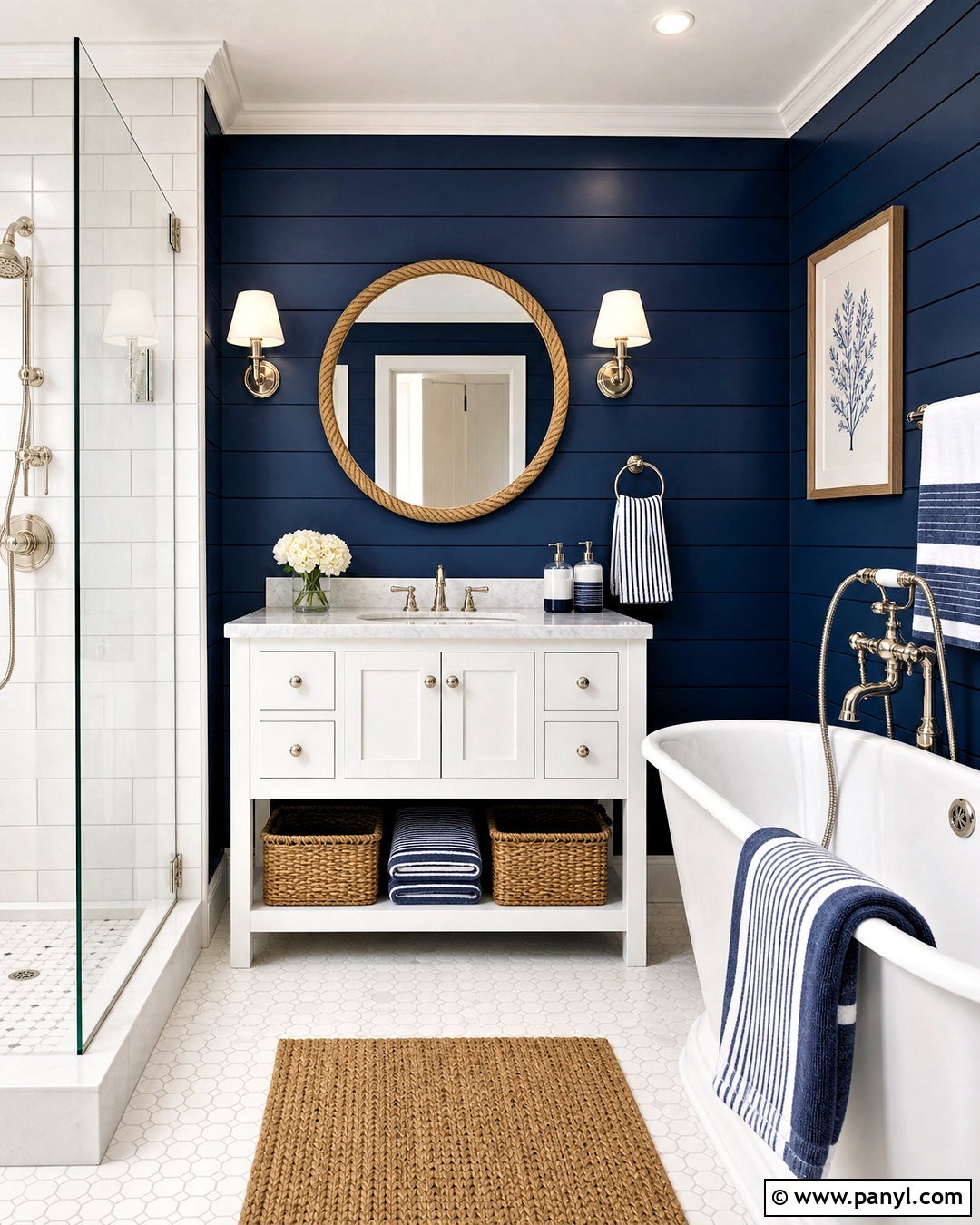 Navy Bathroom Walls With Shiplap - 20 navy bathroom walls