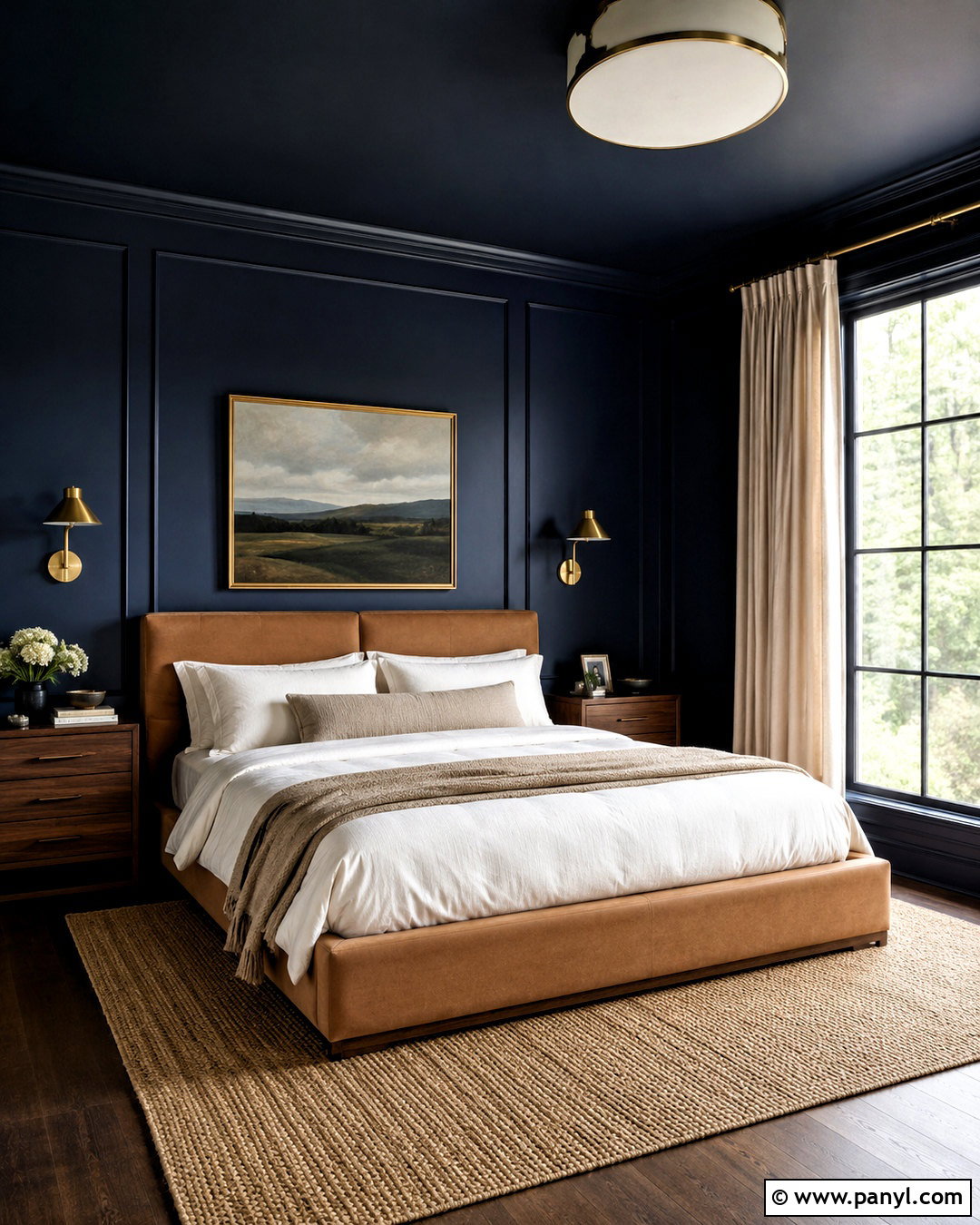Navy Bedroom Walls And Ceiling - 20 dark walls and ceiling ideas