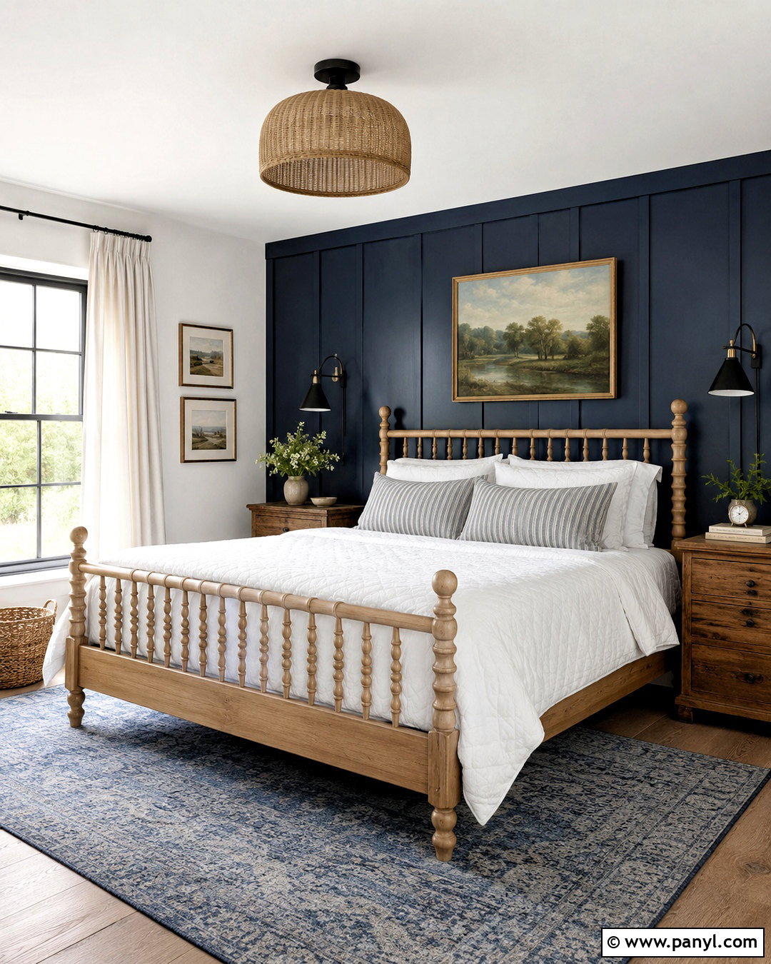 Navy Bedroom Walls With Farmhouse Decor - 20 navy bedroom walls