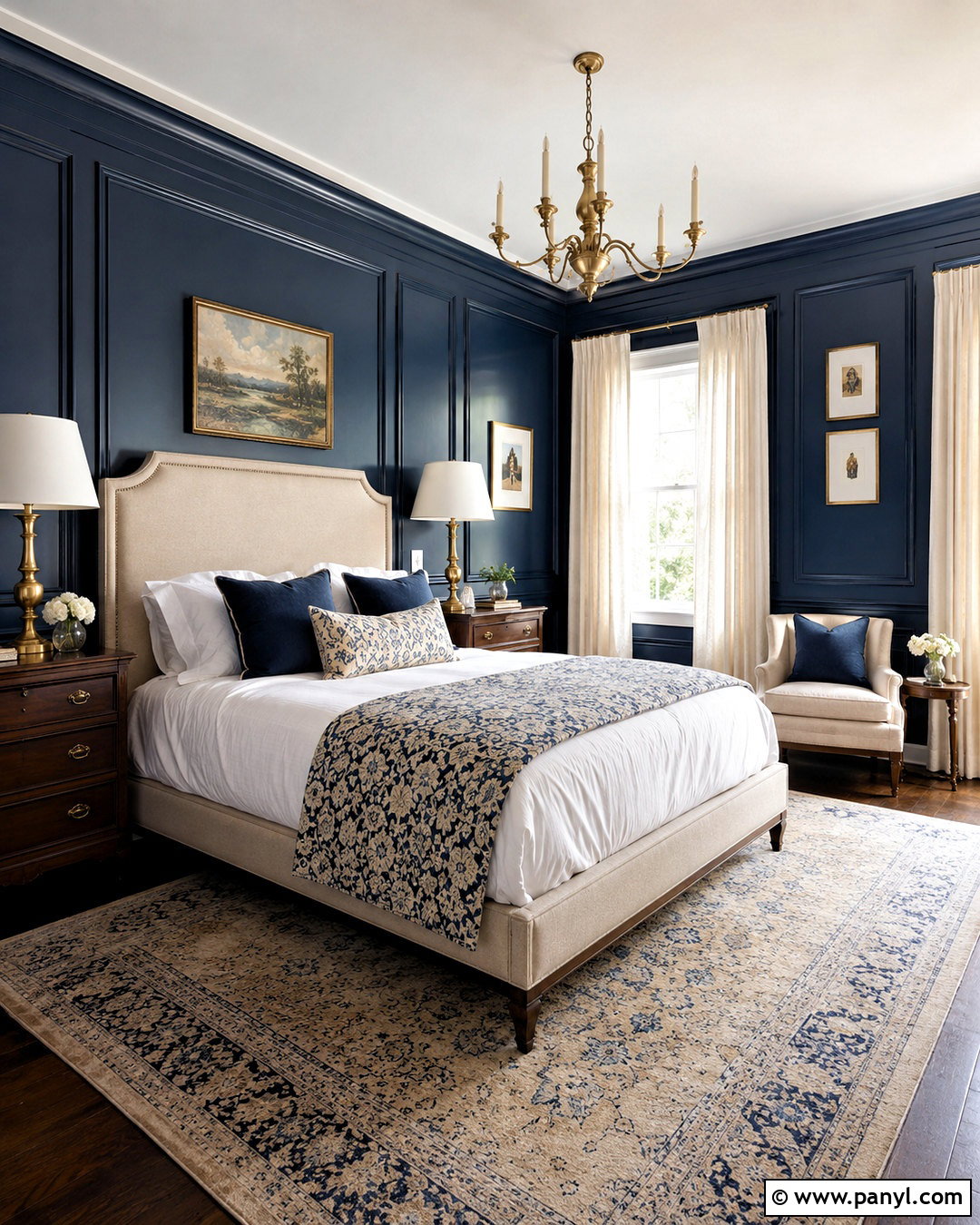 Navy Bedroom Walls With Picture Frame Molding - 20 navy bedroom walls