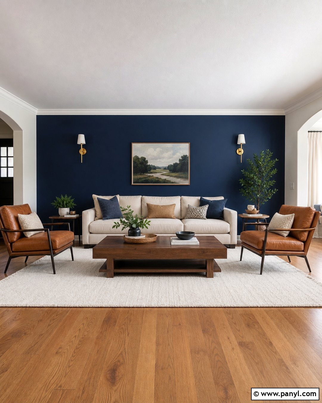 Navy Blue Accent Wall - 35 accent wall color ideas