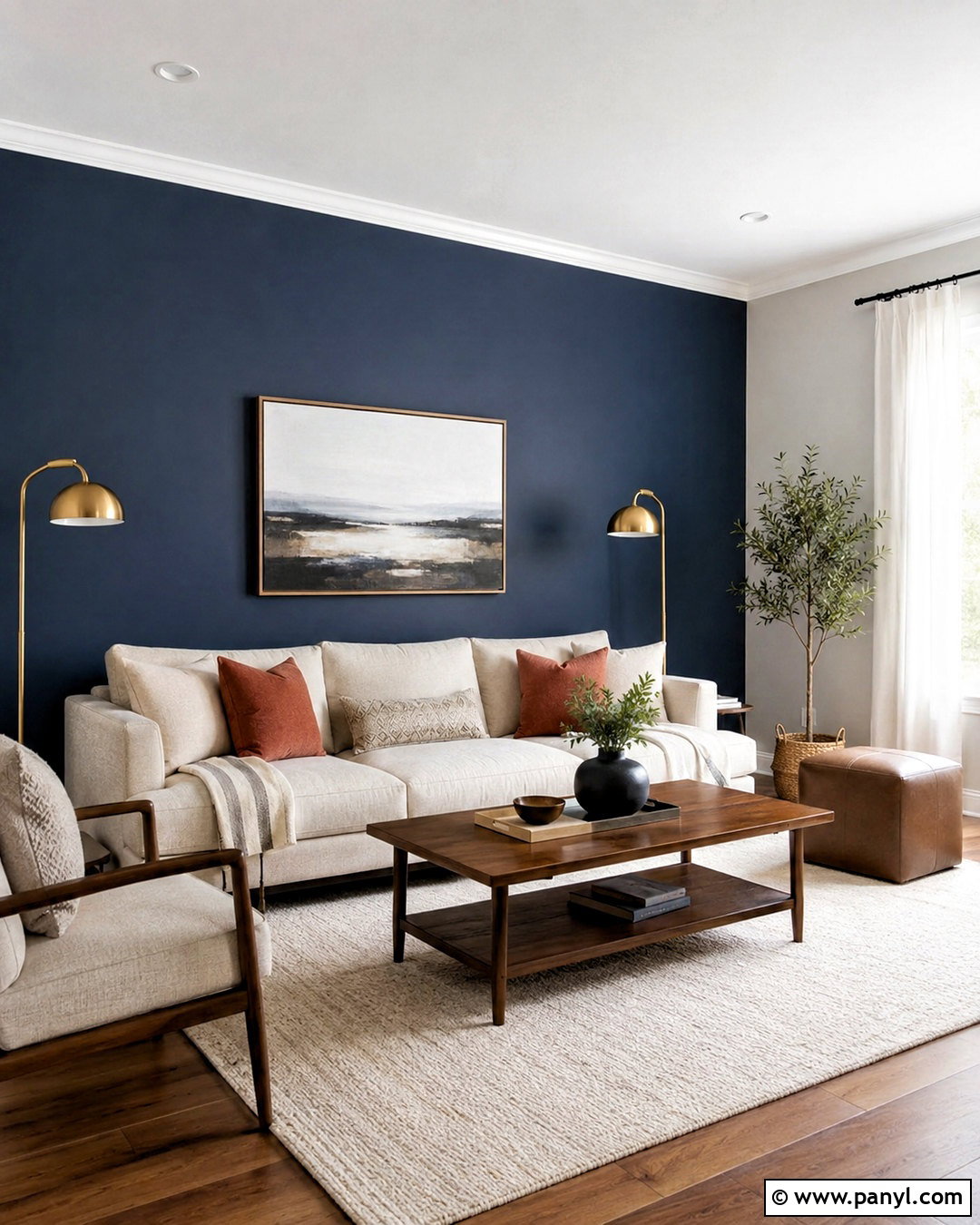 Navy Blue Accent Wall - 20 accent wall colors that go with gray ideas
