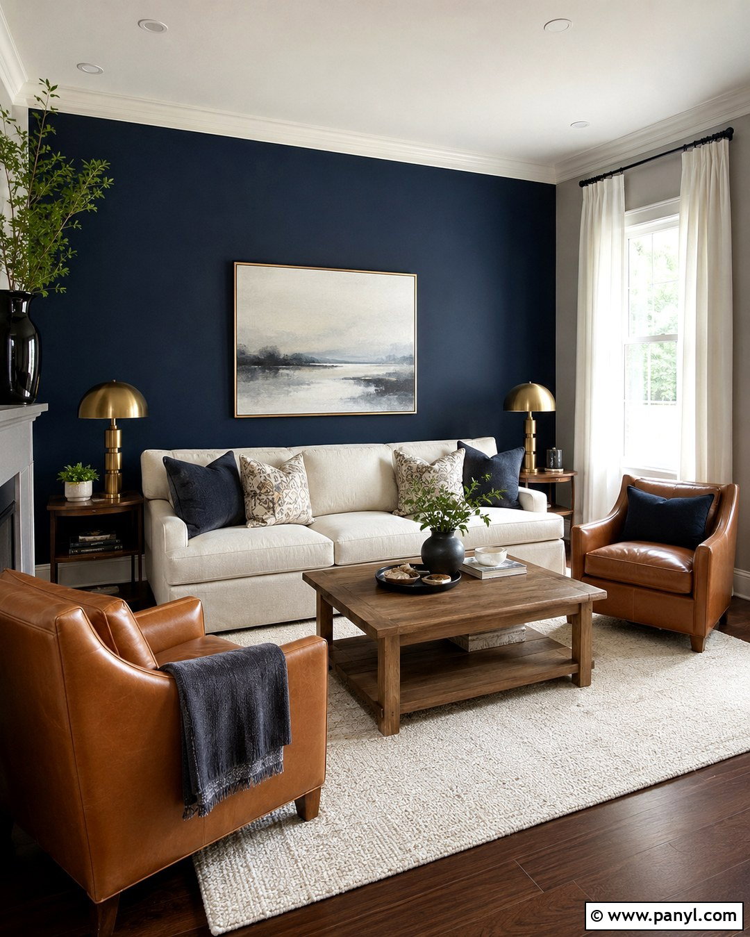 Navy Blue Accent Wall - 20 Accent Wall To Go With Gray Walls