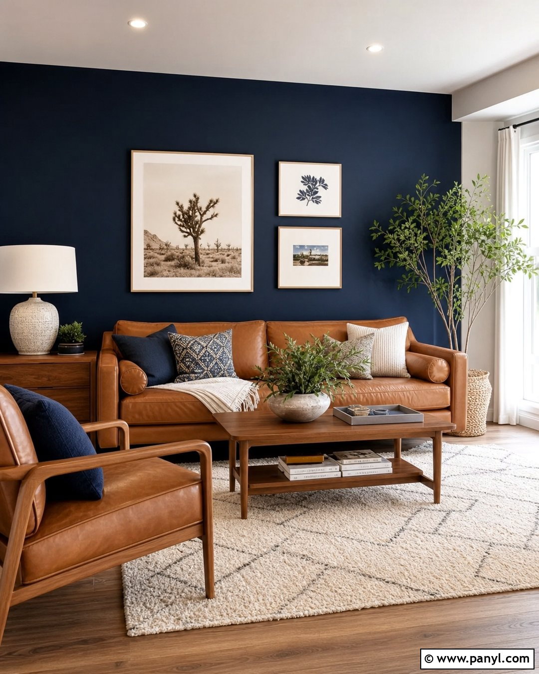 Navy Blue Accent Wall - 20 How To Paint Walls Blue Ideas