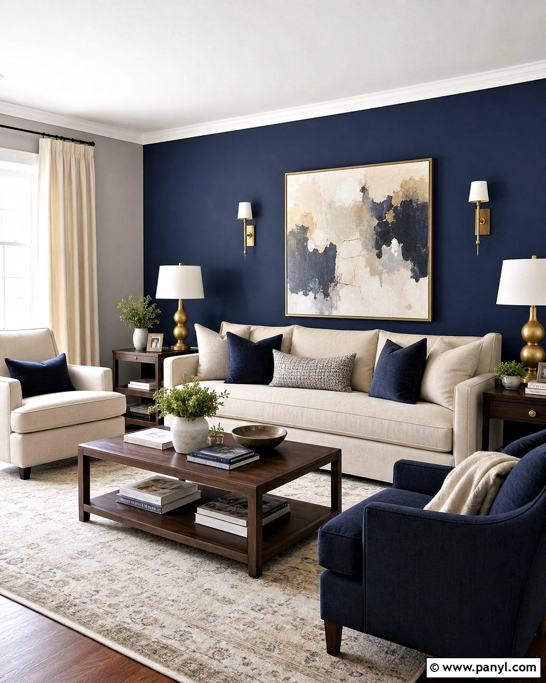 Navy Blue Accent Wall Paint - 20 accent wall paint designs
