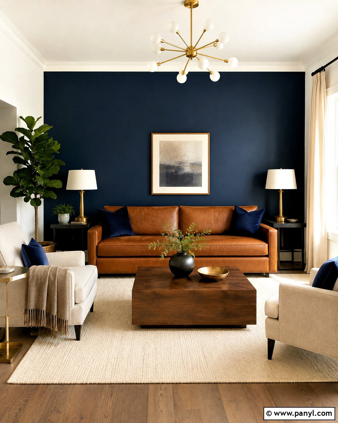 20 Living Room Paint Color Ideas With Brown Furniture That Wow