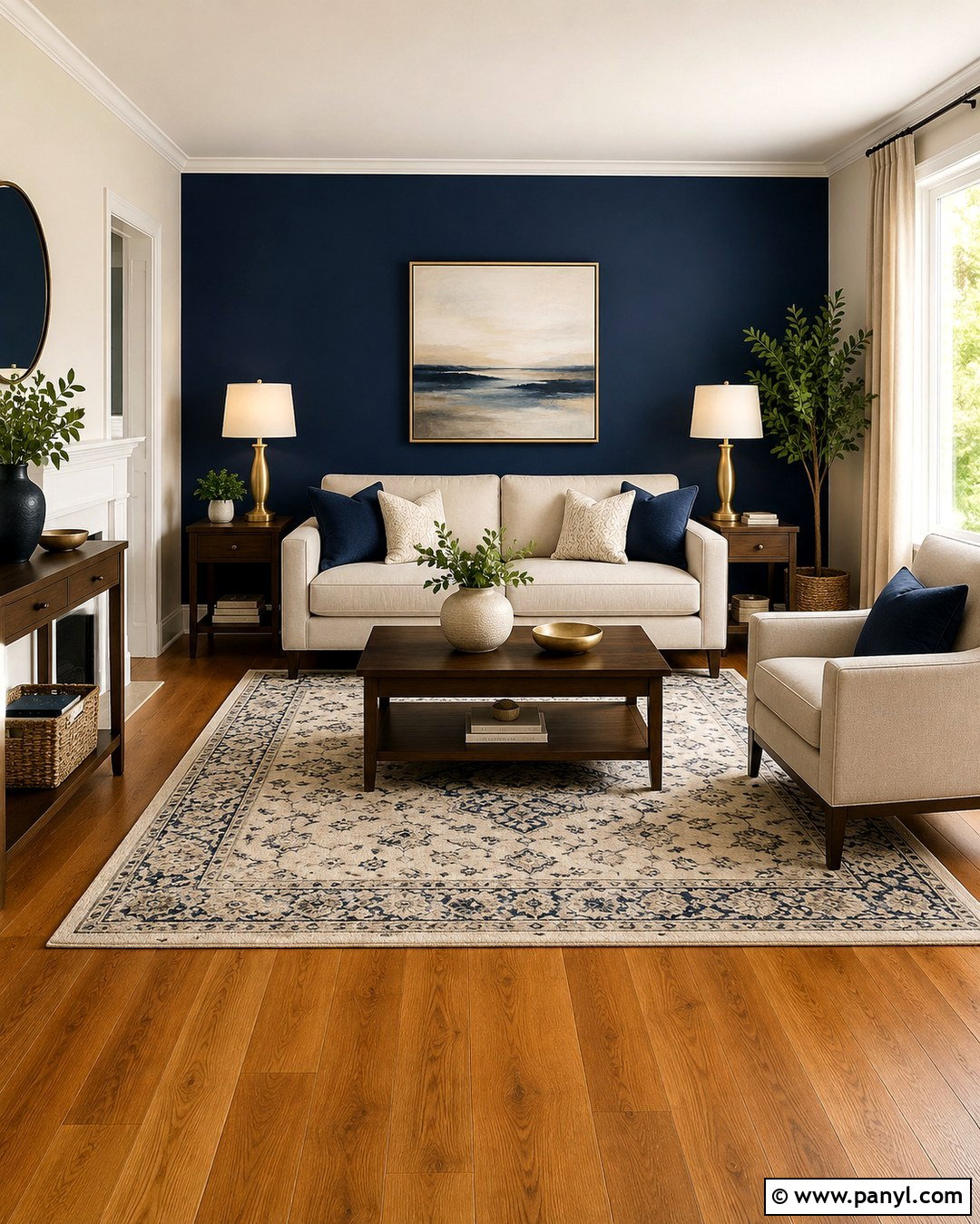 Navy Blue Accent Wall With Cream Walls - 20 Accent Wall With Cream Walls